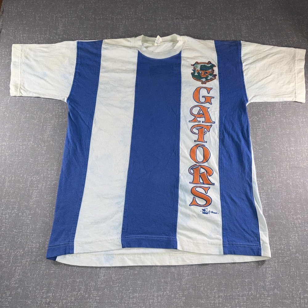 Florida Gators Shirt Mens Large Blue NCAA College Football Herd Striped
